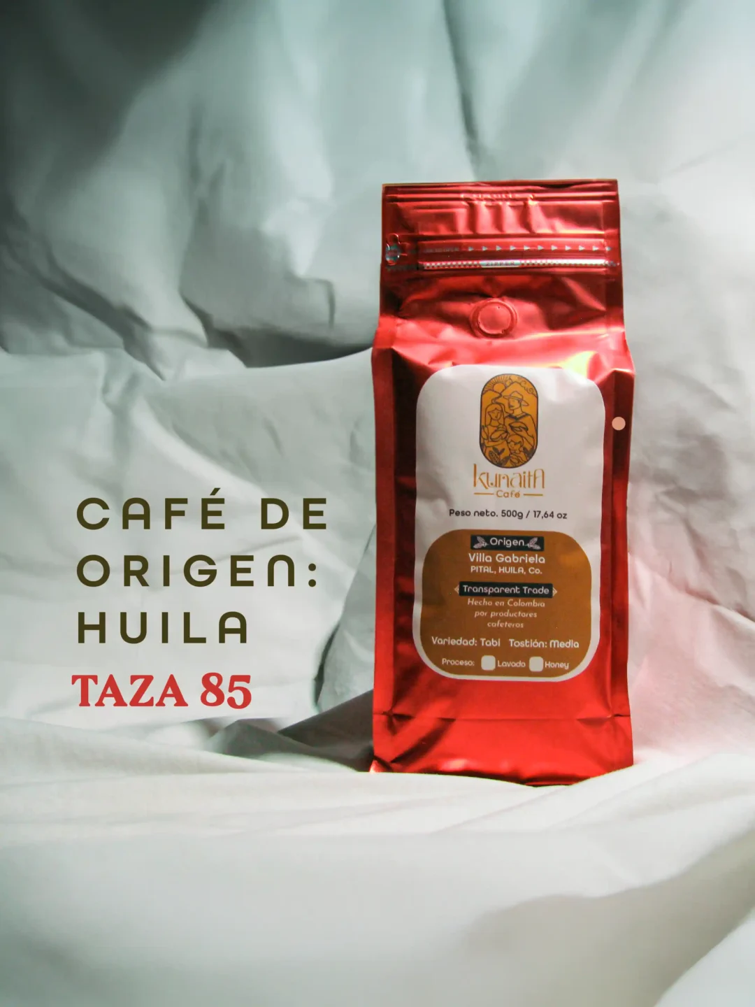 Libra de café especial de Colombia - Café molido - variedad Tabi - Origen Huila Colombia